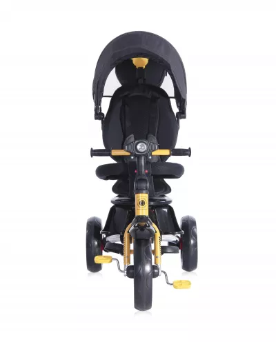Triciclete - Tricicleta multifunctionala 4in1, Enduro, scaun rotativ, Yellow & Black, bebelorelli.ro