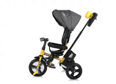 Tricicleta multifunctionala 4in1, Enduro, scaun rotativ, Yellow & Black
