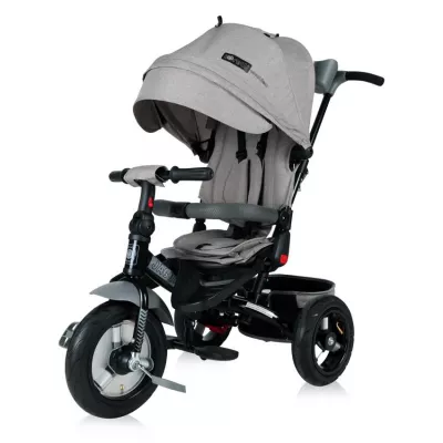 Tricicleta multifunctionala 4in1, Jaguar Air, roti mari cu camera, Grey Luxe