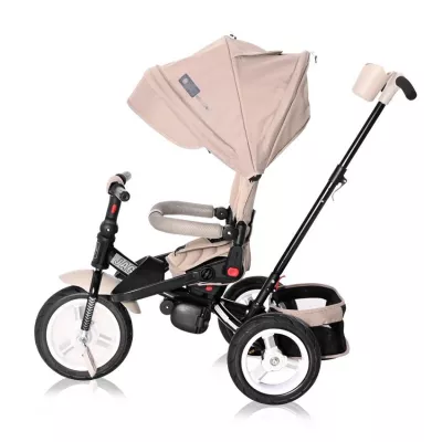 Triciclete - Tricicleta multifunctionala 4in1, Jaguar Air, roti mari cu camera, Ivory, bebelorelli.ro