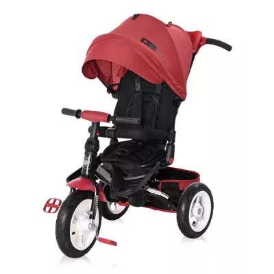 Tricicleta multifunctionala 4in1, Jaguar Air, roti mari cu camera, Red & Black Luxe