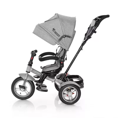 Tricicleta multifunctionala 4in1, Neo Air, roti mari cu camera, Grey Luxe New
