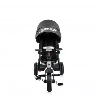 Tricicleta multifunctionala 4in1, Speedy Air, roti cu camera, scaun rotativ, Black