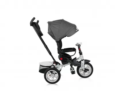 Tricicleta multifunctionala 4in1, Speedy Air, roti cu camera, scaun rotativ, Black