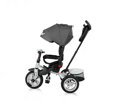 Tricicleta multifunctionala 4in1, Speedy Air, roti cu camera, scaun rotativ, Black