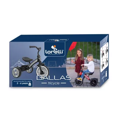 Triciclete - Tricicleta pentru copii, Dallas, Grey Black, bebelorelli.ro