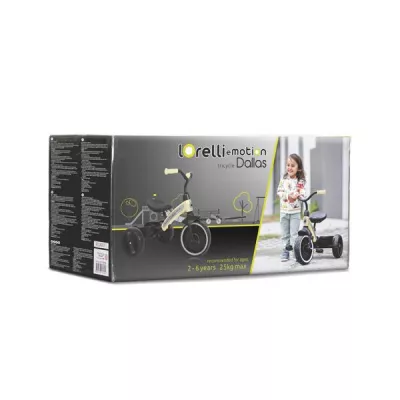 Tricicleta pentru copii, Dallas, sezut reglabil in inaltime, potrivit 2-6 Ani, Beige