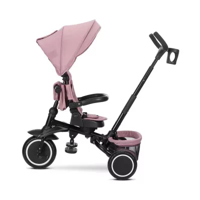 Tricicleta pentru copii, Freccia, multifunctionala, pliabila, sezut rotativ 360 grade, Pink