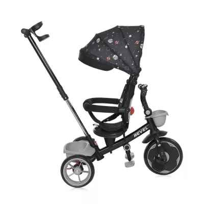 Tricicleta pentru copii, Revel, sezut rotativ la 360 grade, 1-5 Ani, Black Cosmos