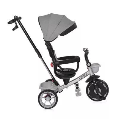 Triciclete - Tricicleta pentru copii, Revel, sezut rotativ la 360 grade, 1-5 Ani, Grey, bebelorelli.ro
