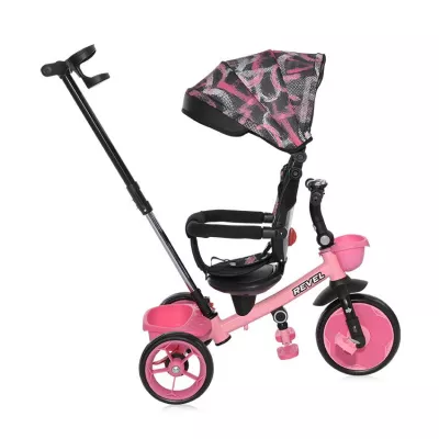 Tricicleta pentru copii, Revel, sezut rotativ la 360 grade, 1-5 Ani, Pink