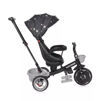 Triciclete - Tricicleta pentru copii, Voyage, cu sezut reversibil, 1-5 Ani, Black Cosmos, bebelorelli.ro