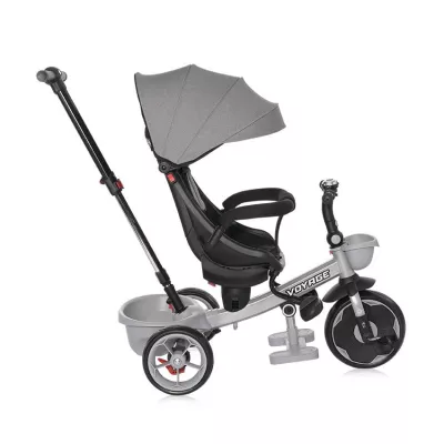 Triciclete - Tricicleta pentru copii, Voyage, cu sezut reversibil, 1-5 Ani, Grey, bebelorelli.ro