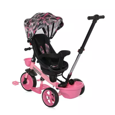 Tricicleta pentru copii, Voyage, cu sezut reversibil, 1-5 Ani, Pink