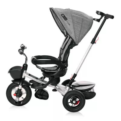 Tricicleta pentru copii, Zippy Air, control parental, 12-36 luni, Graphite