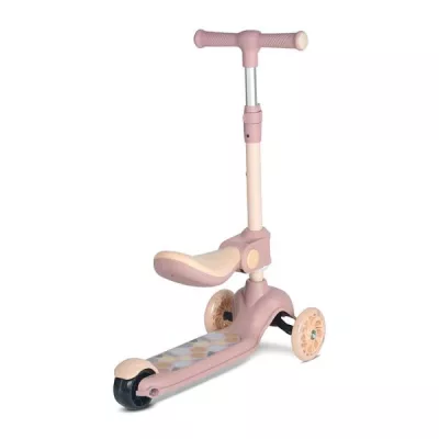 Trotineta, Jetster Plus, 3 ani+, pana la 20 kg, scaun pliabil si reglabil 4 pozitii, roti PU cu luminite, Beige
