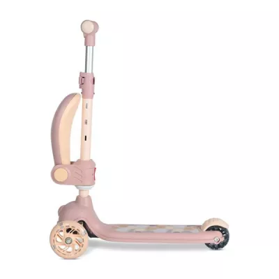 Trotineta, Jetster Plus, 3 ani+, pana la 20 kg, scaun pliabil si reglabil 4 pozitii, roti PU cu luminite, Beige