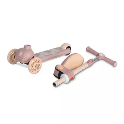 Trotineta, Jetster Plus, 3 ani+, pana la 20 kg, scaun pliabil si reglabil 4 pozitii, roti PU cu luminite, Beige