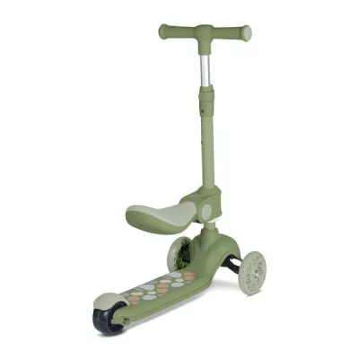 Trotinete - Trotineta, Jetster Plus, 3 ani+, pana la 20 kg, scaun pliabil si reglabil 4 pozitii, roti PU cu luminite, Green, bebelorelli.ro