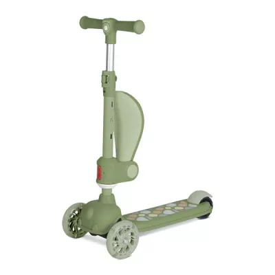Trotineta, Jetster Plus, 3 ani+, pana la 20 kg, scaun pliabil si reglabil 4 pozitii, roti PU cu luminite, Green