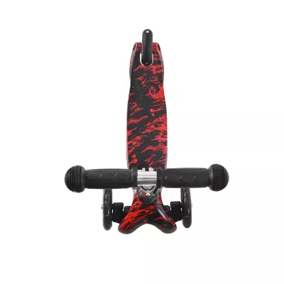 Trotineta pentru copii, 3 Ani+, 3 roti cu leduri, Mini, Red Fire