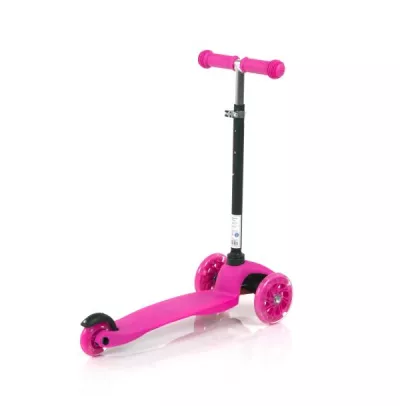 Lichidare de Stoc - Trotineta pentru copii, 3 Ani+, 3 roti cu leduri, Mini, Pink, bebelorelli.ro