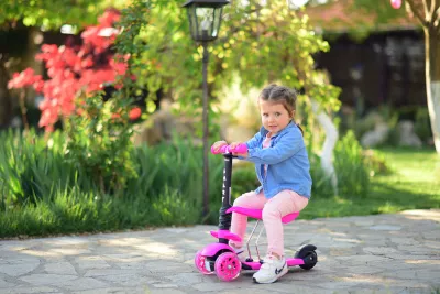 Trotineta pentru copii Smart, Pink Flowers