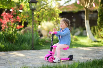 Trotineta pentru copii Smart, Pink Flowers
