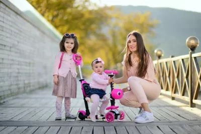 Trotineta pentru copii Smart Plus, Pink Butterfly