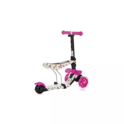 Trotineta pentru copii Smart Plus, Pink Butterfly