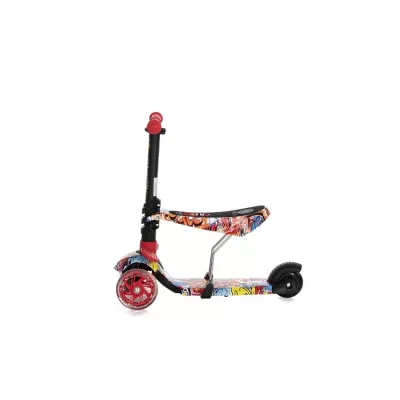 Trotineta pentru copii Smart Plus, Red Graffiti
