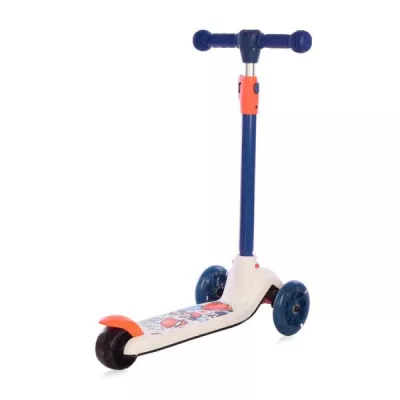 Trotinete - Trotineta pentru copii, Tamtam, 3 ani+, roti cu lumini, Crazy Navy Blue, bebelorelli.ro