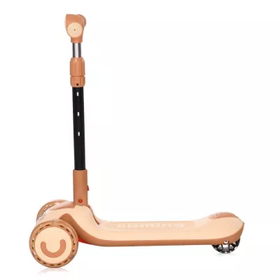 Trotineta pentru copii, Trio, 3 Ani+, roti cu leduri, Beige