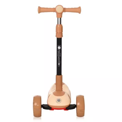 Trotineta pentru copii, Trio, 3 Ani+, roti cu leduri, Beige