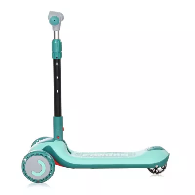 Trotineta pentru copii, Trio, 3 Ani+, roti cu leduri, Blue Green
