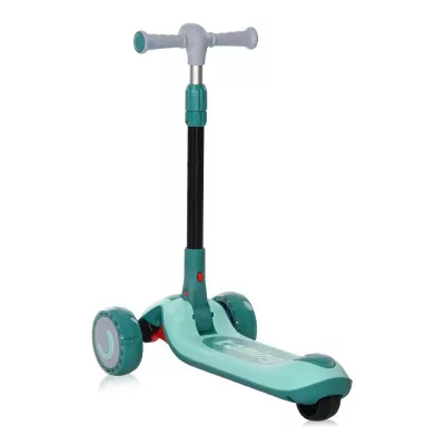Trotineta pentru copii, Trio, 3 Ani+, roti cu leduri, Blue Green