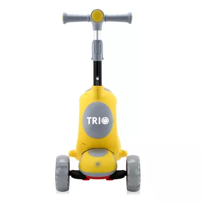 Trotineta pentru copii, Trio, 3 Ani+, roti cu leduri, Yellow