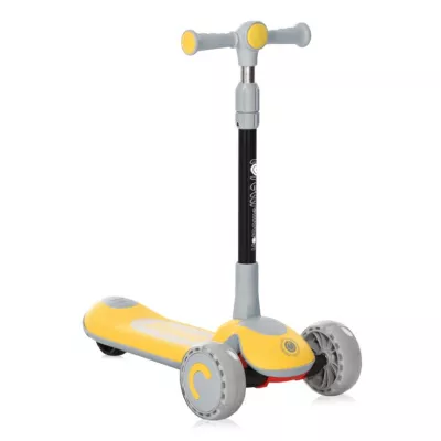 Trotineta pentru copii, Trio, 3 Ani+, roti cu leduri, Yellow