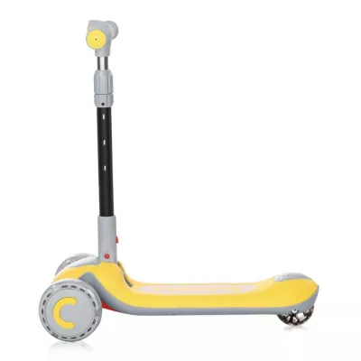 Trotineta pentru copii, Trio, 3 Ani+, roti cu leduri, Yellow