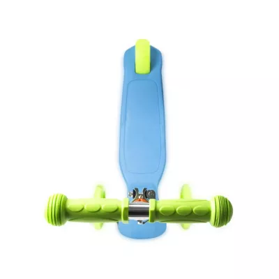 Trotineta pentru copii, Yuppee, 3 Ani+, roti cu lumini, pliabila, Blue & Green