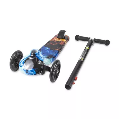 Trotineta pentru copii, Yuppee, 3 Ani+, roti cu lumini, pliabila, Red Flame