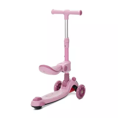 Trotinete - Trotineta pliabila, cu sezut pliabil, Swiftie, pana la 50 kg, Pink, bebelorelli.ro