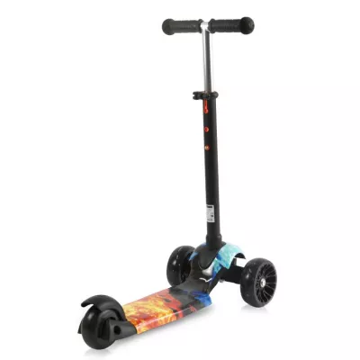 Trotineta reglabila pentru coopii, Draxter, 3 ani+, Red Flame