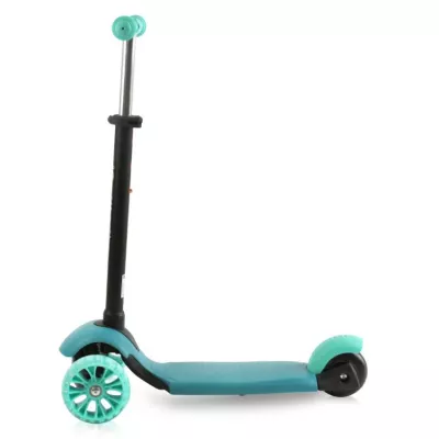 Trotineta reglabila pentru coopii, Draxter, sezut cu spatar, maner parental, 3 ani+, Mint Green