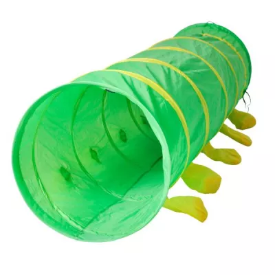 Casute si corturi copii - Tunel de joaca pentru copii, Knorr Toys, din tesatura de cort hidrofuga, 180 cm lungime, 0 Luni+, Omida taratoare Hugo Green, bebelorelli.ro