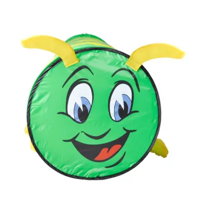 Tunel de joaca pentru copii, Knorr Toys, din tesatura de cort hidrofuga, 180 cm lungime, 0 Luni+, Omida taratoare Hugo Green