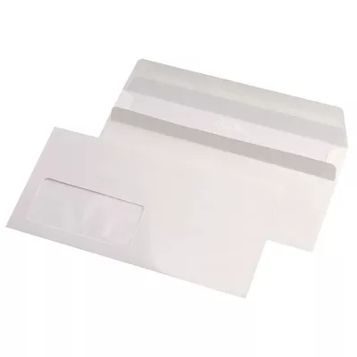 Plicuri - Plic DL alb siliconic, 110x220mm, fereastra stanga, depozituldns.ro