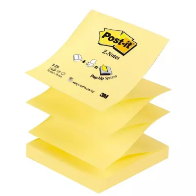 Notes & Cuburi hartie - Notite adezive Post-it Z galben 76x76mm 100 file, depozituldns.ro