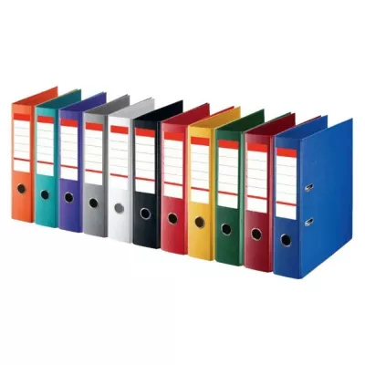 Biblioraft plastifiat A4, 5.5cm, diverse culori, B4U