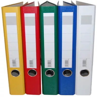 Bibliorafturi si etichete bibliorafturi - Biblioraft plastifiat A4, 7.5cm, diverse culori, asamblat, B4U, depozituldns.ro